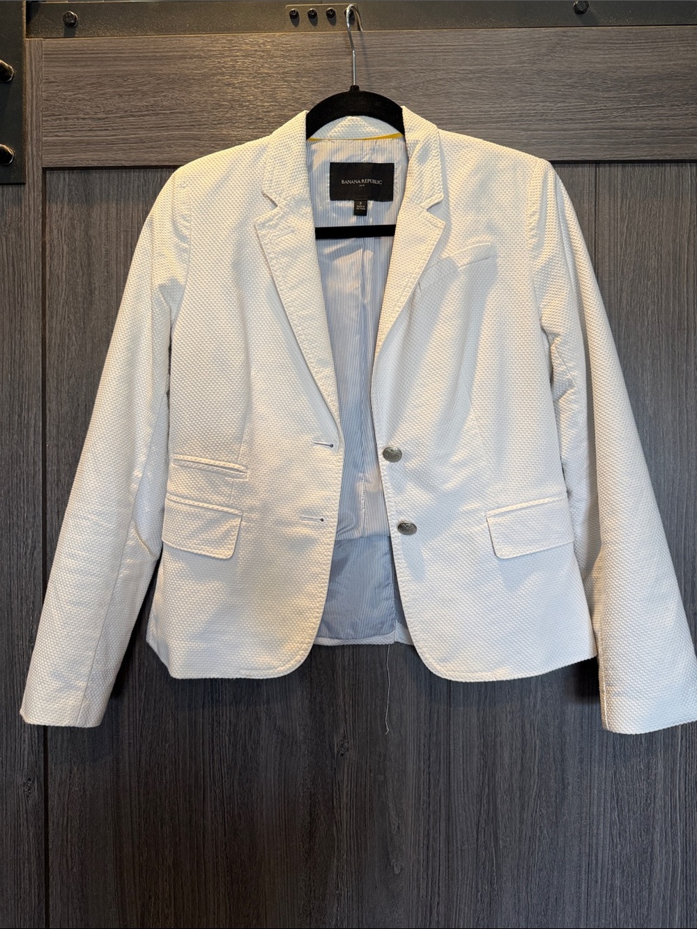 Banana Republic white Textured Women's Blazer